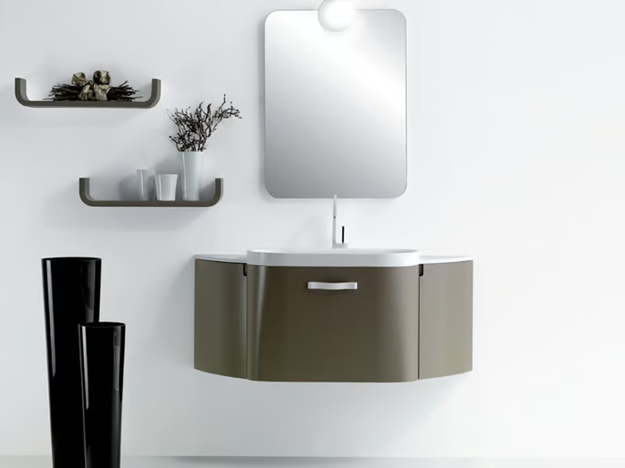 METROPOLIS 07 - Single wall-mounted vanity unit _ LASA IDEA